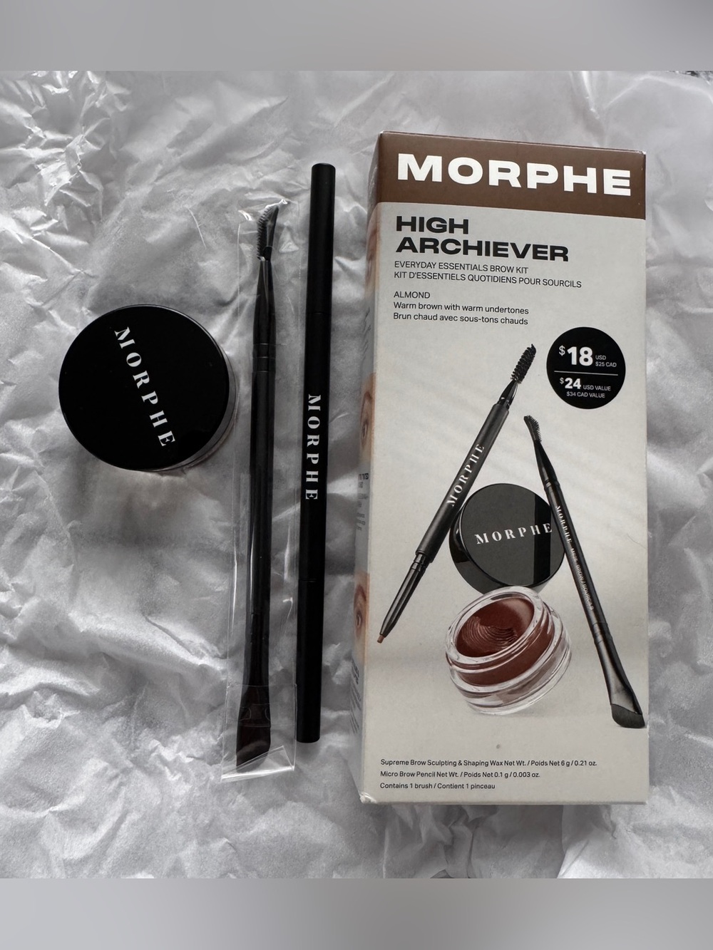Morphe High Archiever Everyday Essentials Brow Kit (Shade: Almond)